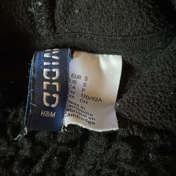 Mens Black Teddy Bear Hoodie - H&M - Picture 2 of 2